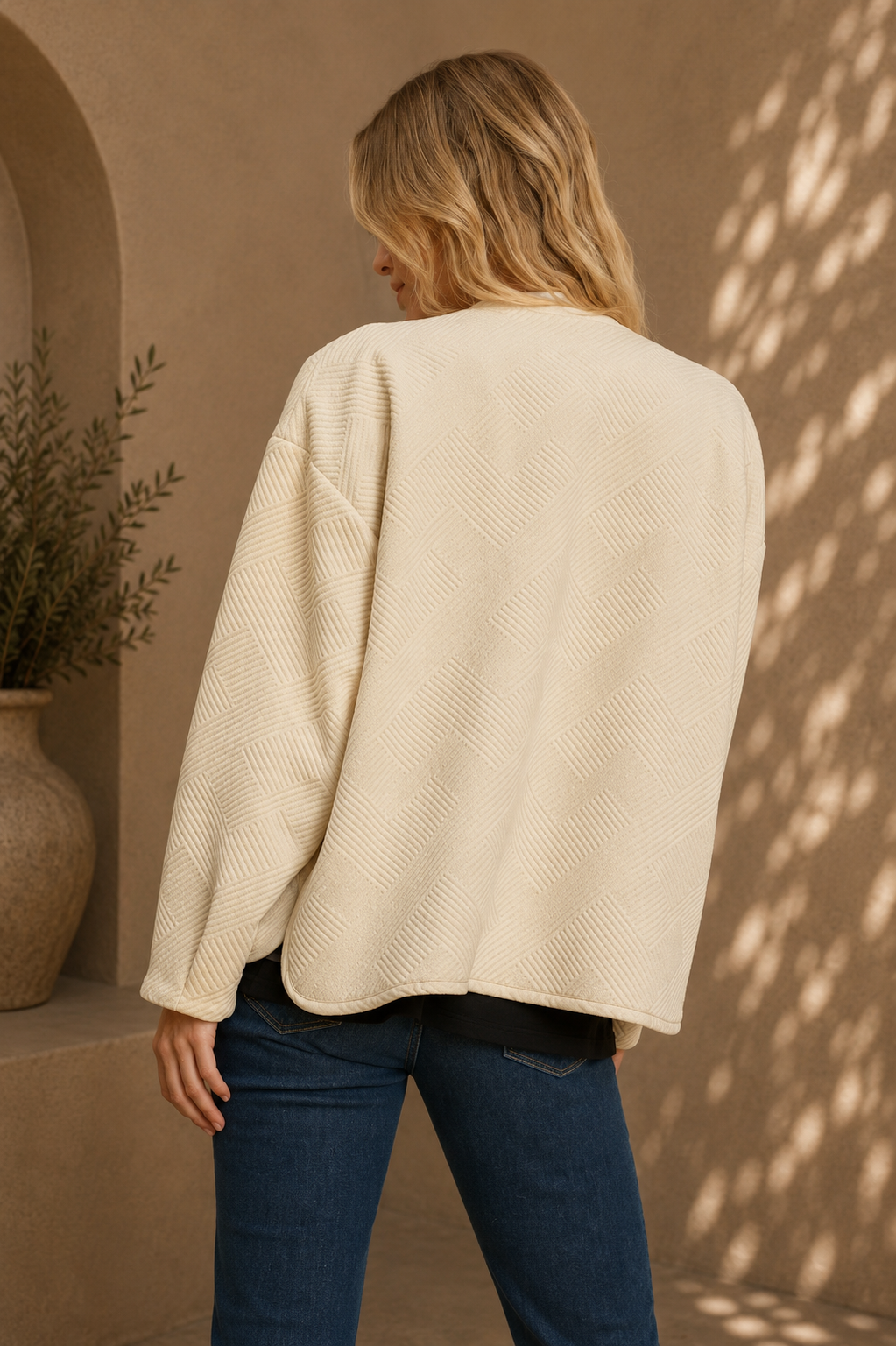 The Genevieve Jacquard Jacket | Timeless Textured Elegance