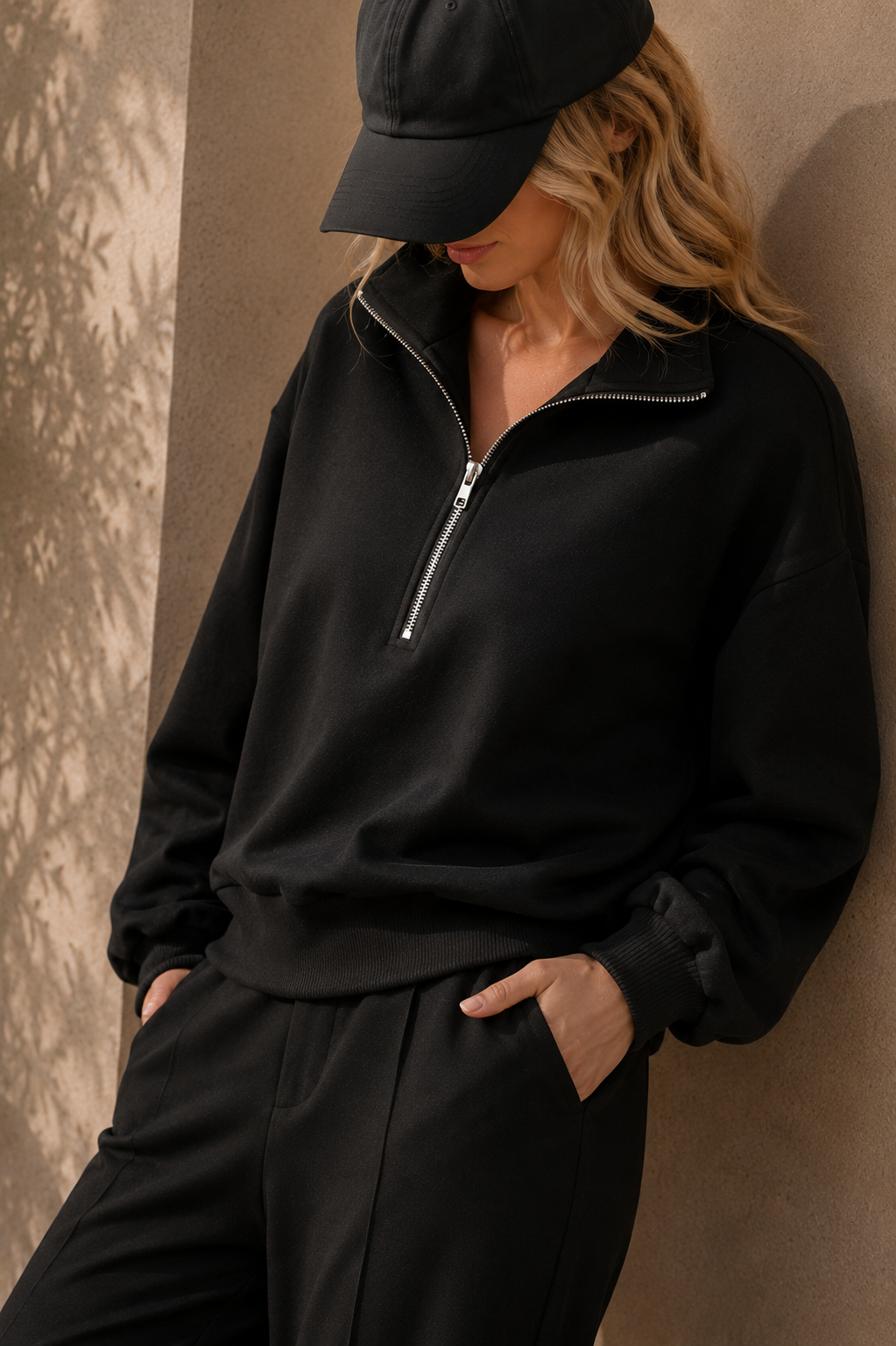 The Sienna Sweatshirt | Modern Half-Zip Essential