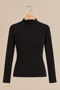 The Ruched Lyocell Mock Neck Top