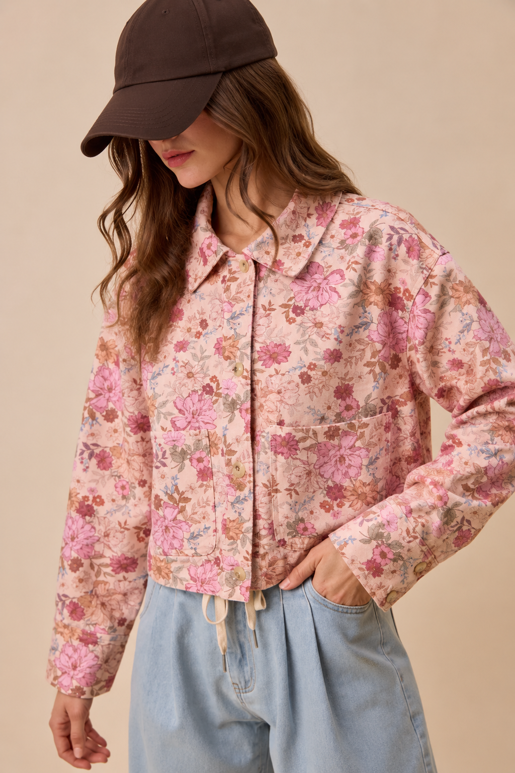 The Floral Cotton Twill Barn Jacket