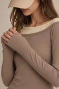 Layered Twofer Long Sleeve Top