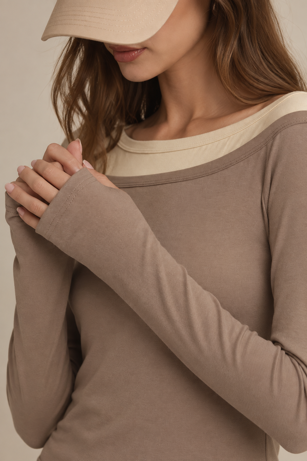 Layered Twofer Long Sleeve Top