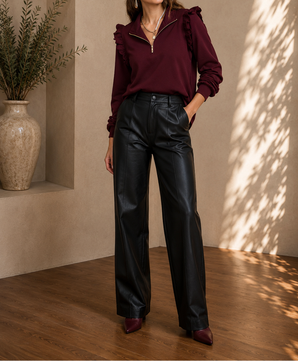 The Vivienne Sweatshirt | Luxe Quarter-Zip Knit