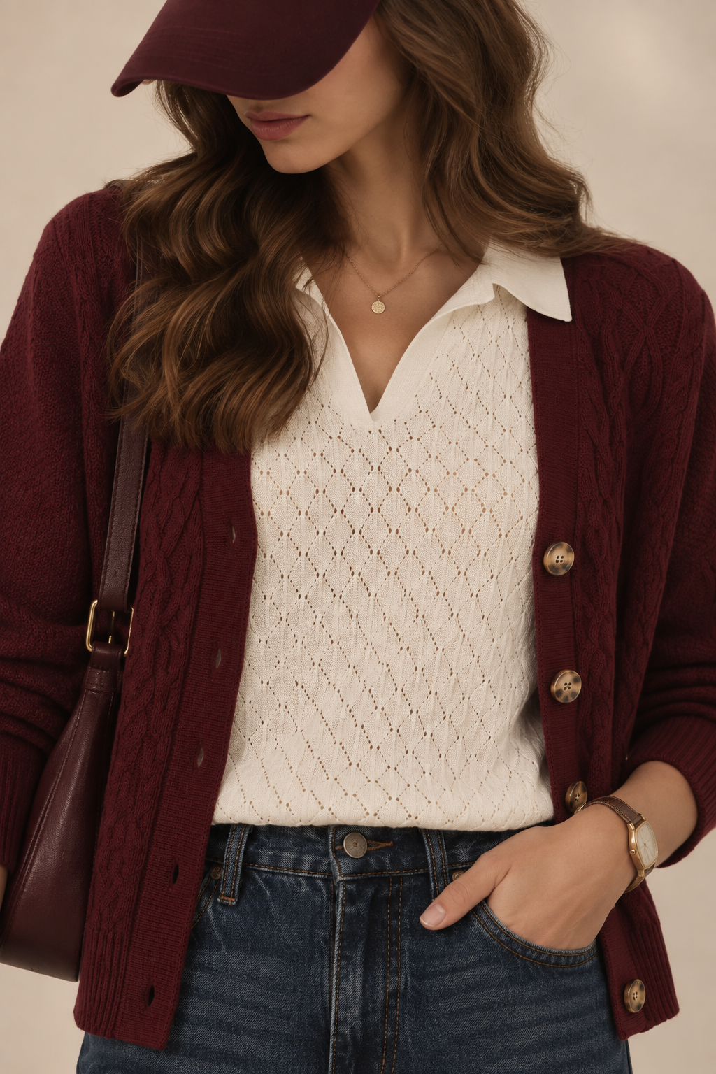 The Chunky Cable Knit Cardigan