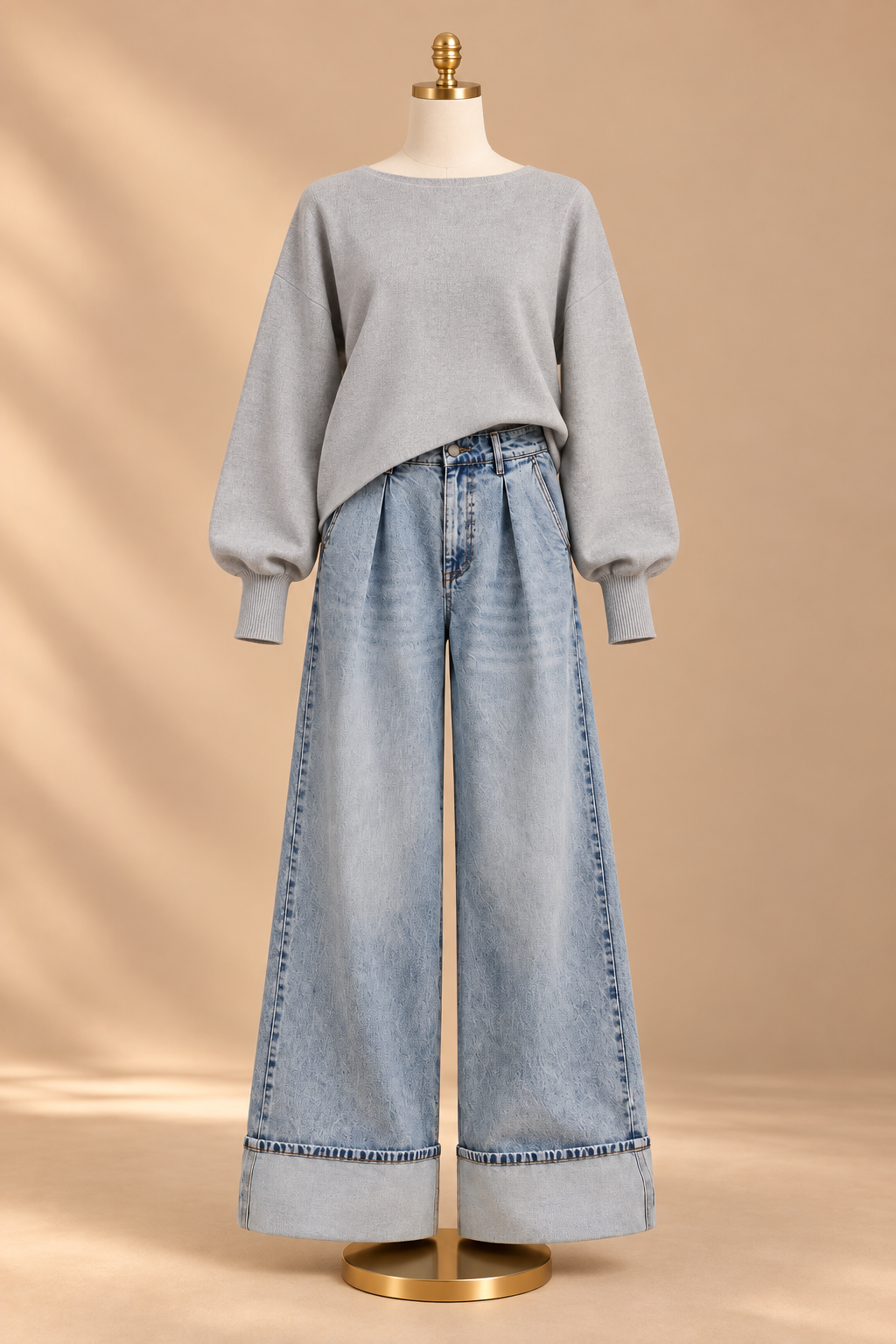 Zenana Asymmetric Hem Long Sleeve Sweater