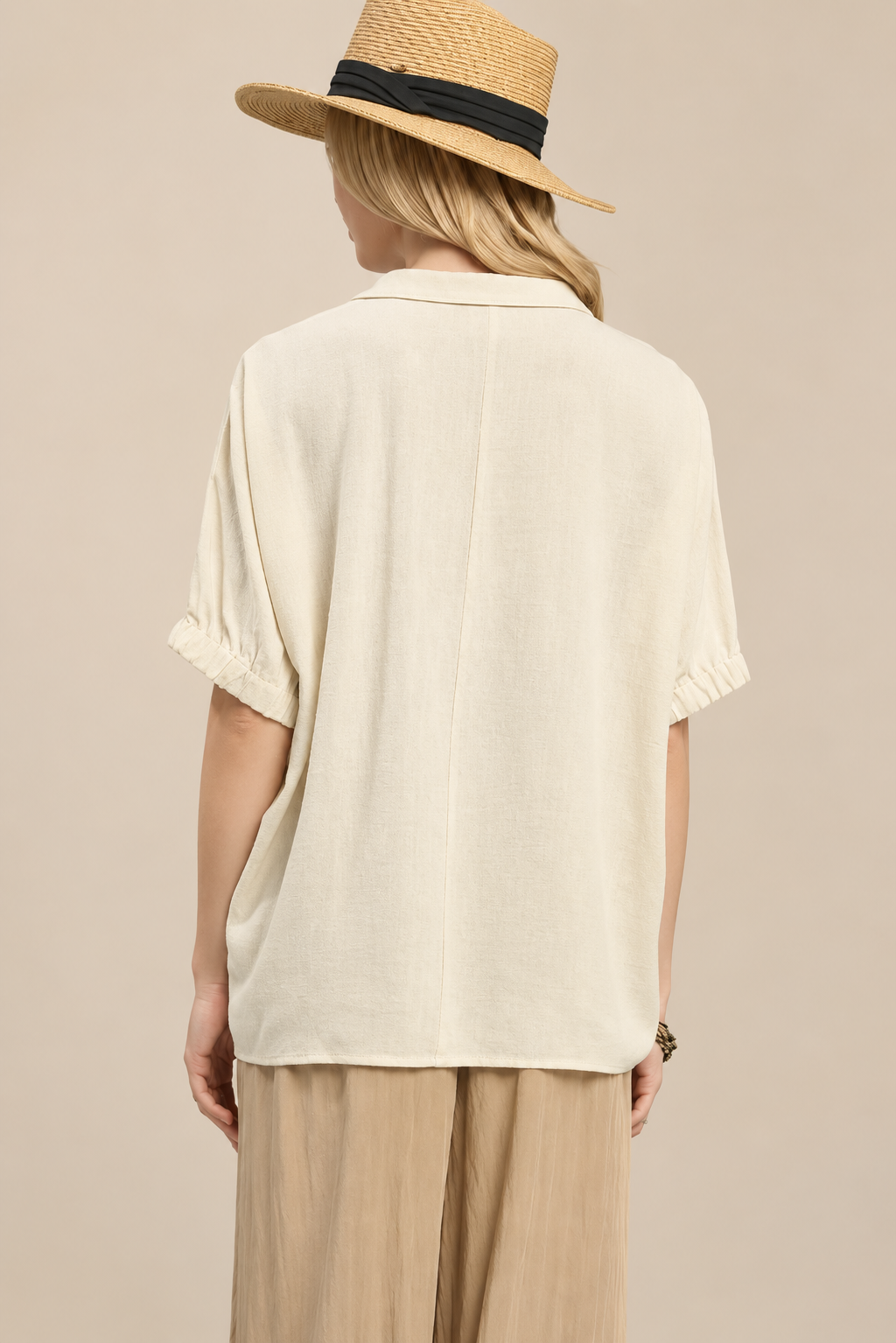 Umgee Floral Embroidered Sleeve Blouse