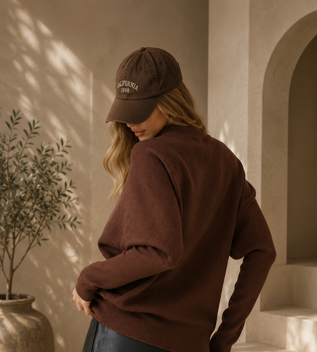 Draped Turtleneck Knit Top