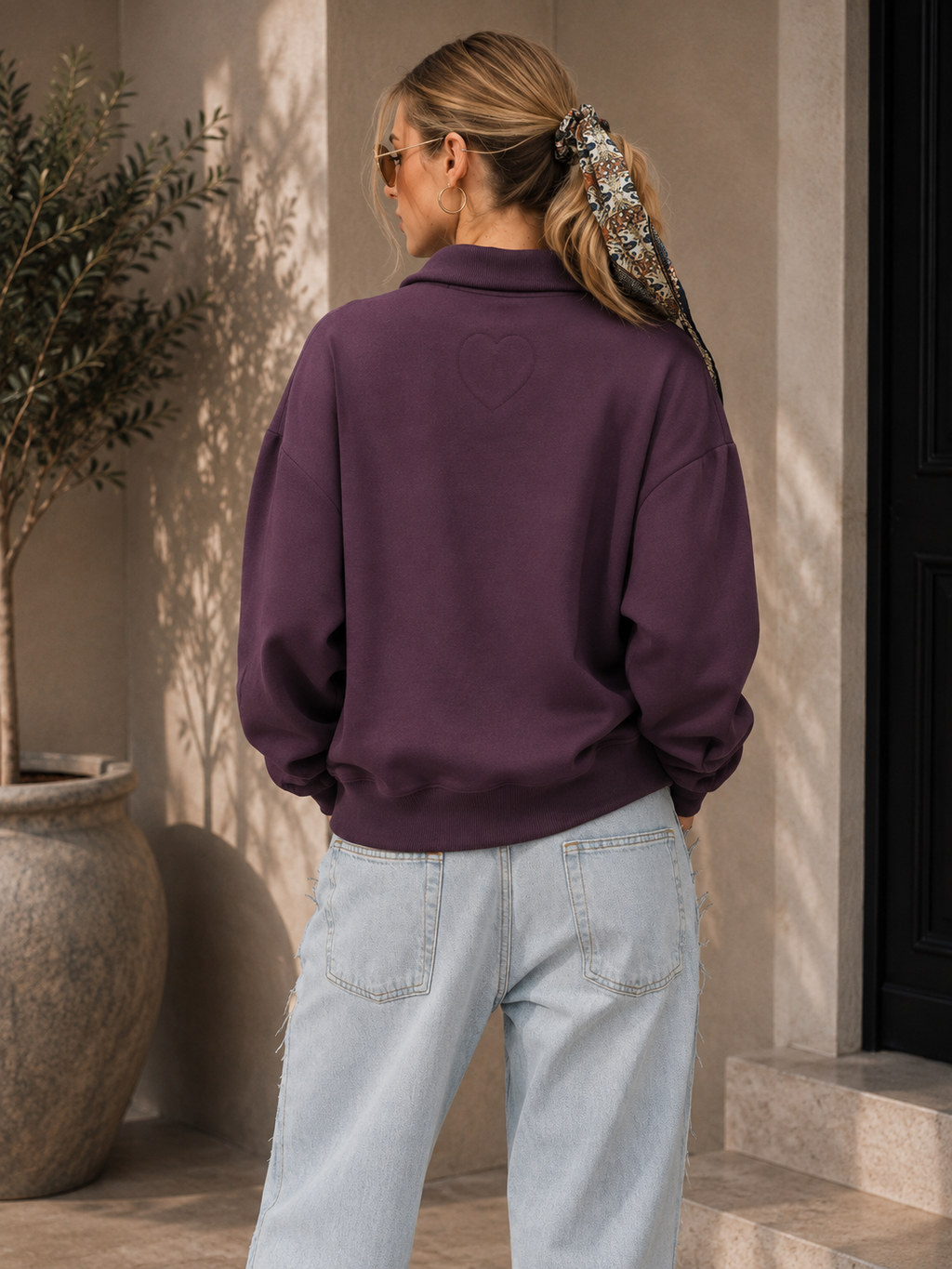 The Quinn Sweatshirt | Soft Luxe Half-Zip