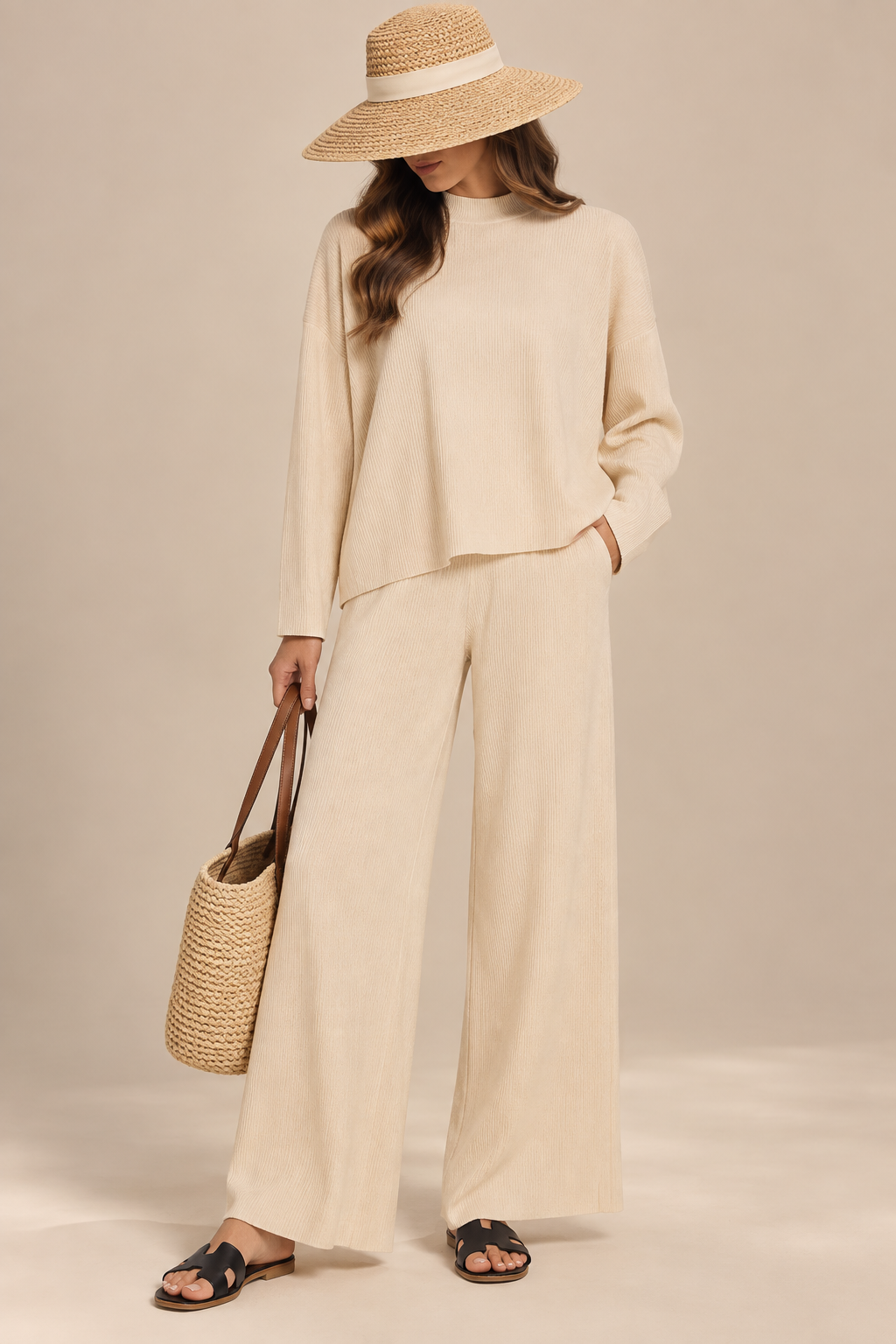 The Ribbed Knit Two-Piece Set