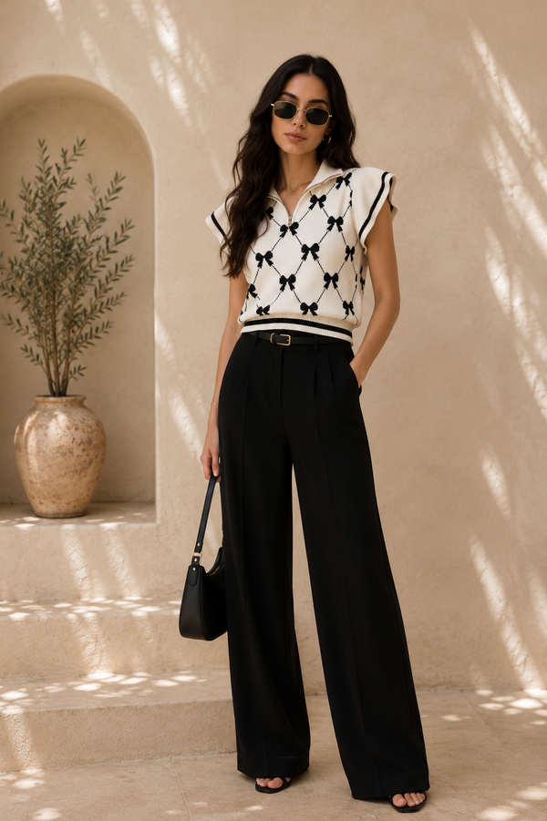 The Blair Sweater Vest | Parisian Bow Knit
