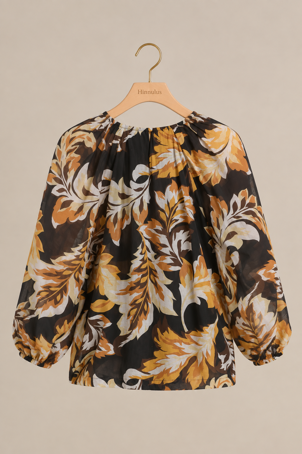 The Autumn Leaf Balloon Sleeve Blouse