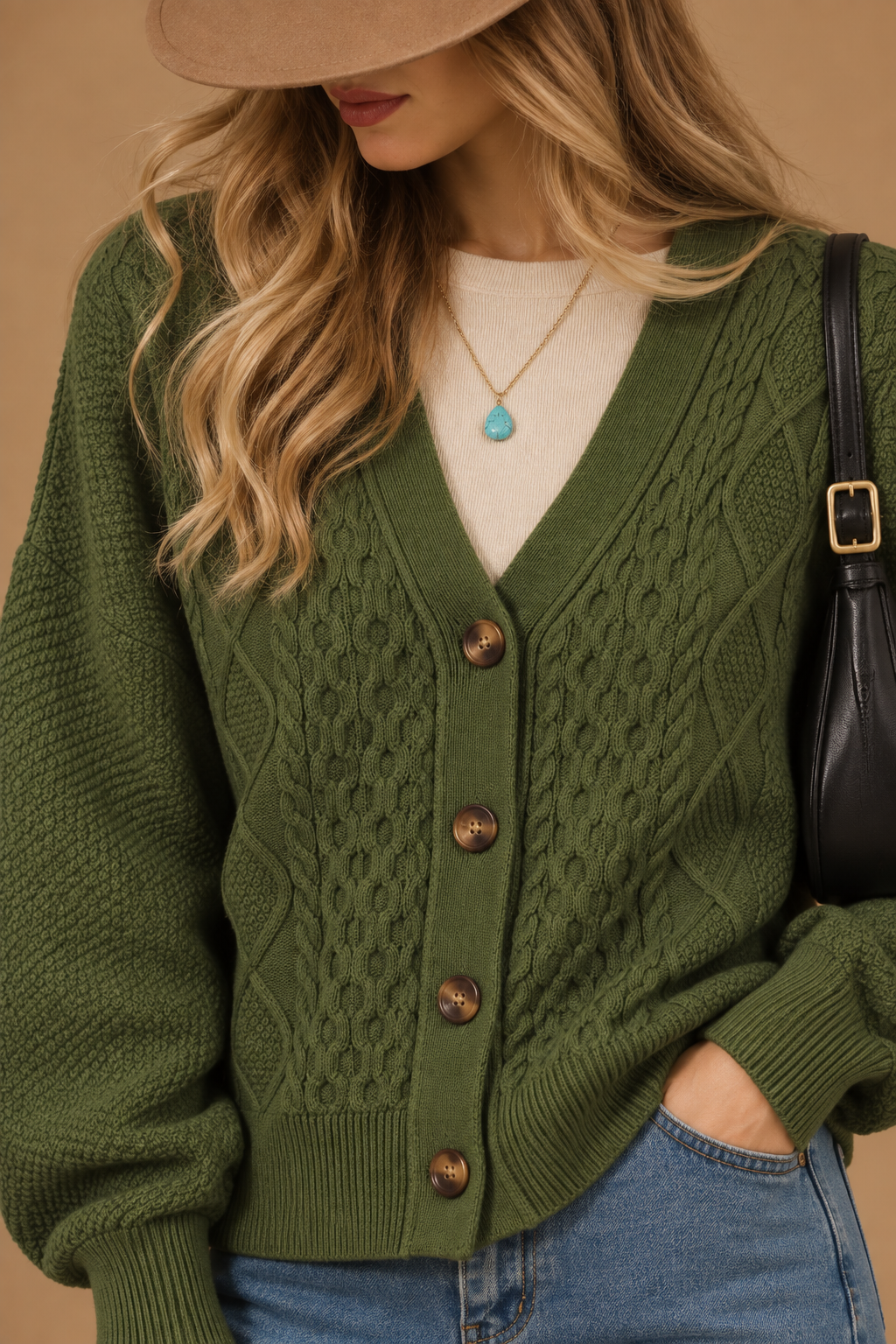 The Chunky Cable Knit Cardigan