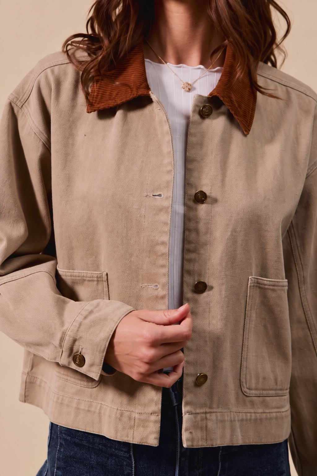 The Cropped Cotton Twill Jacket