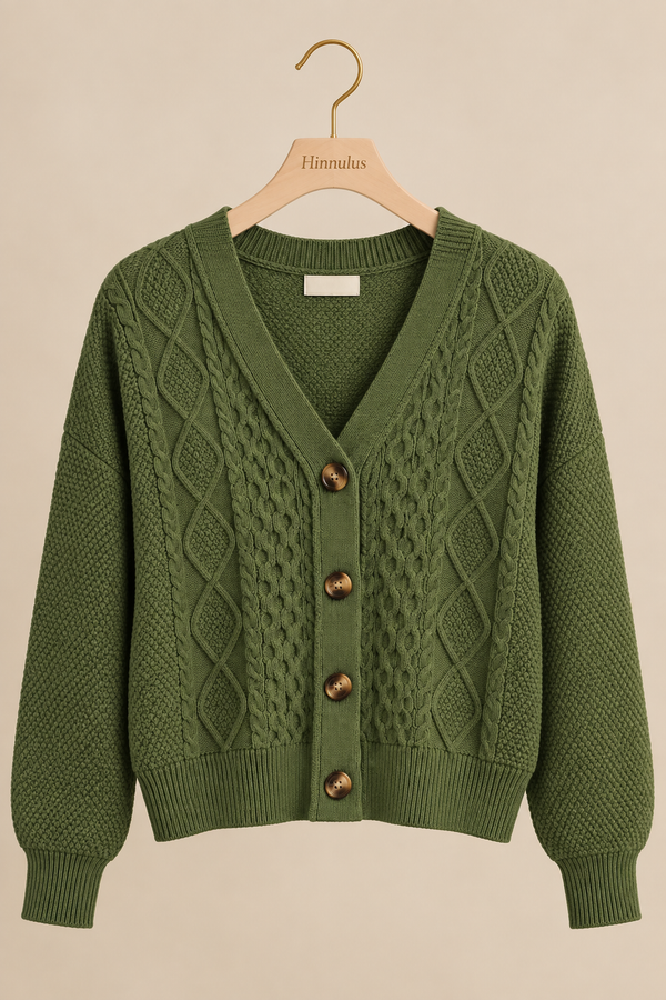 The Chunky Cable Knit Cardigan