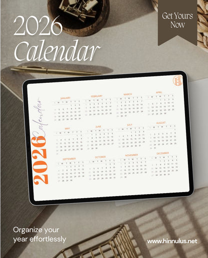2026 Digital Planner – Elegant & Organized Year Ahead - Hinnulus