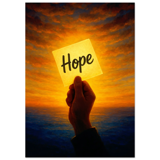 Hope Wall Art Poster – Sunshine Design on Premium Matte Paper - Hinnulus