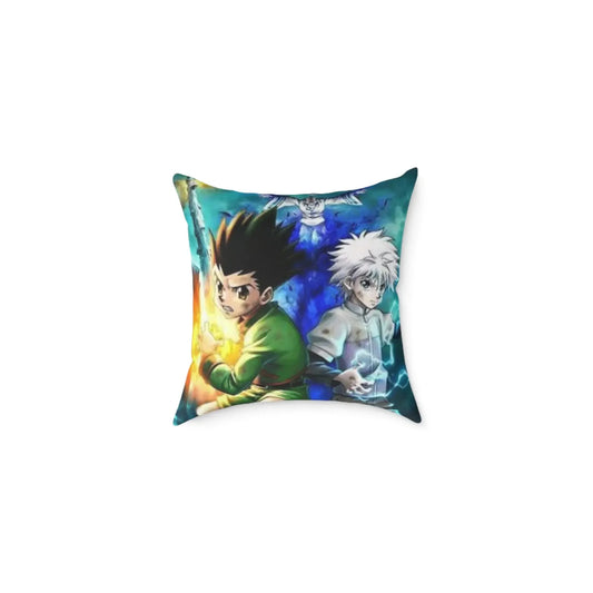 Anime-Inspired Square Canvas Pillow with Hunter x Hunter Design, Decorative Throw Pillow, Gift for Fans, Home Decor, Couch Cushion - Hinnulus