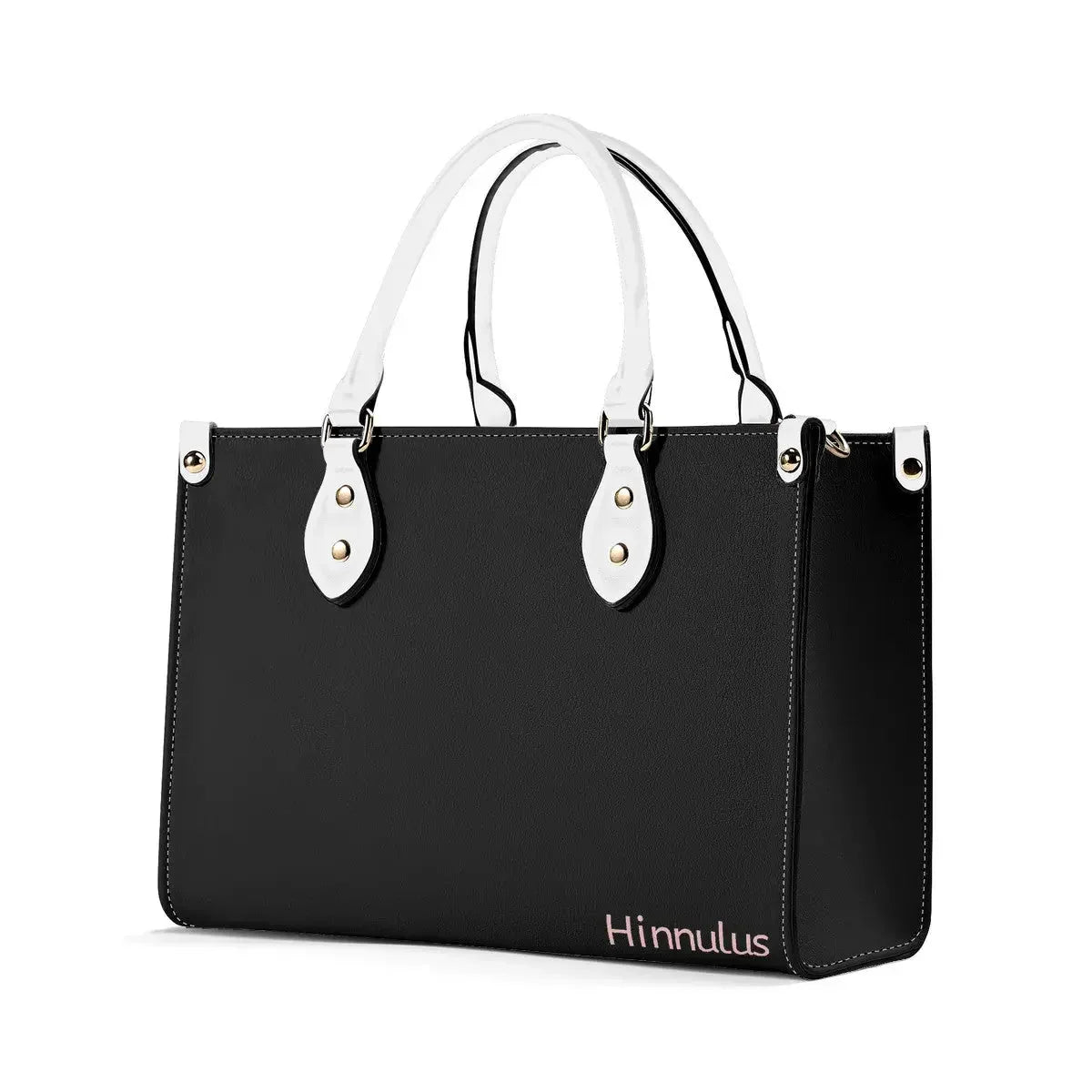 Black Handbag with Brand Name | Medium Size – Stylish Women’s Purse - Hinnulus