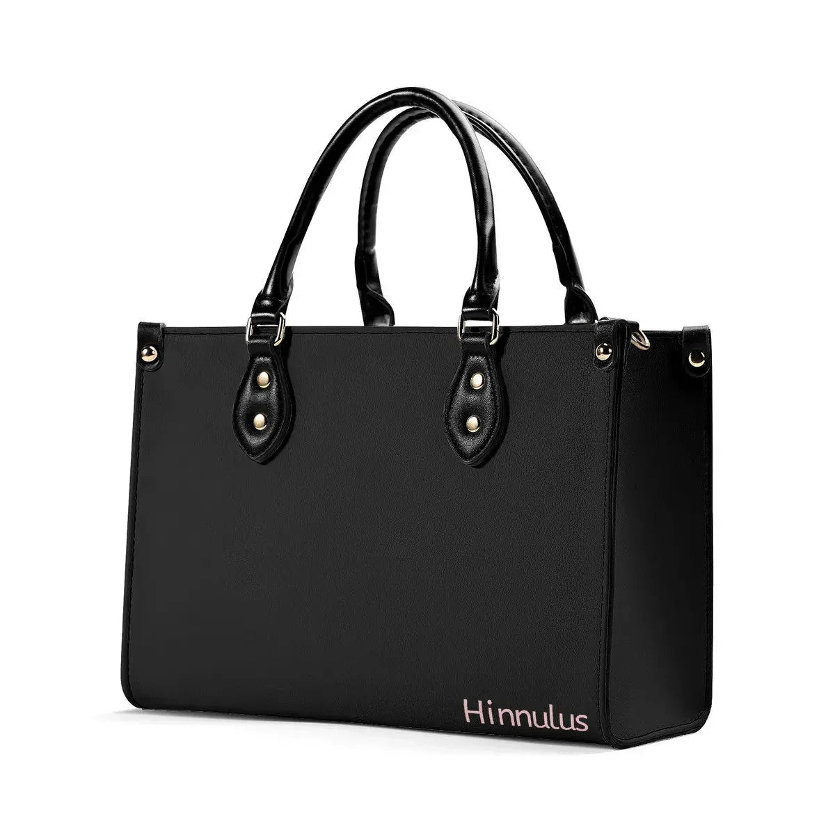 Black Handbag with Brand Name | Medium Size – Stylish Women’s Purse - Hinnulus
