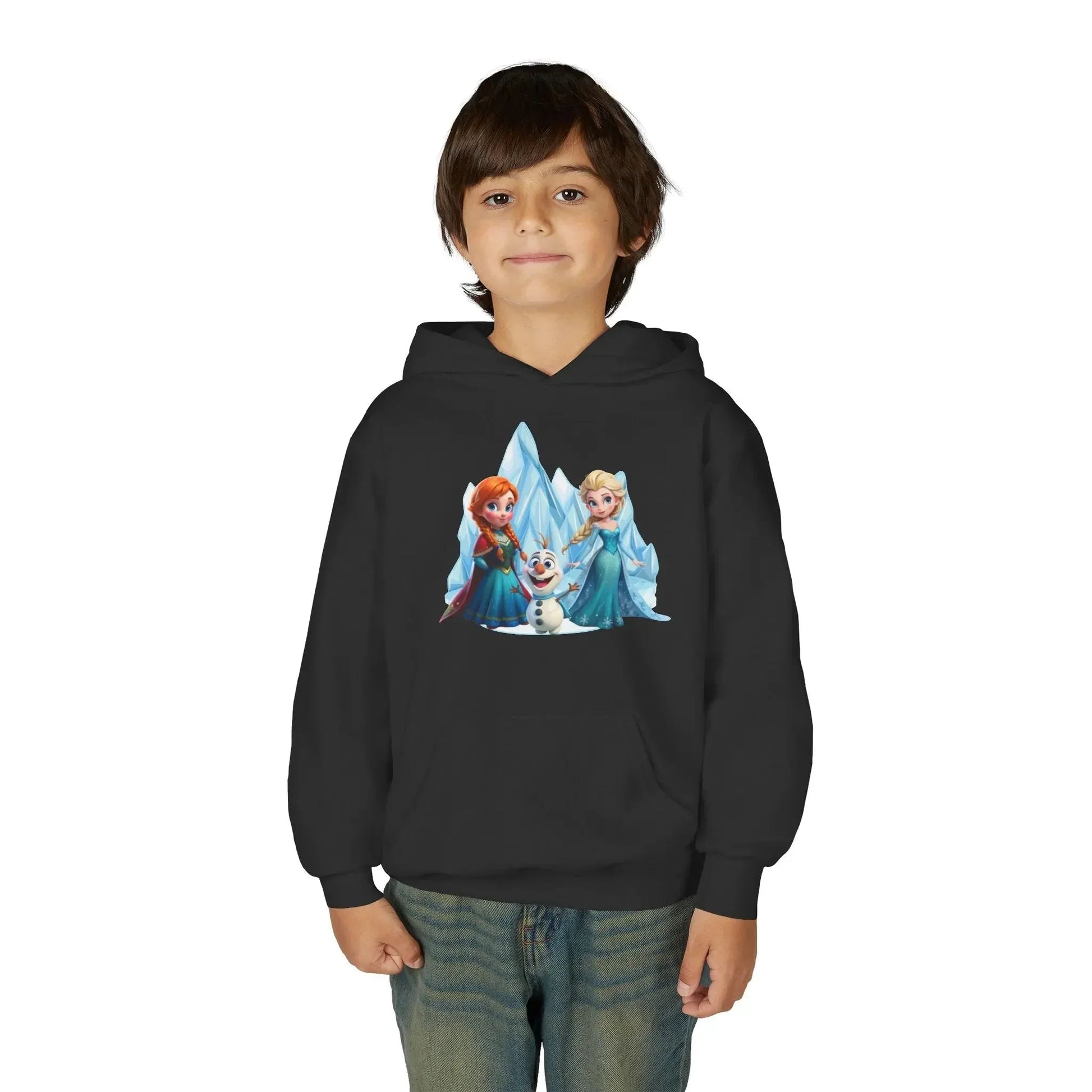 Frozen Princesses Youth Hoodie - Cozy, Fun Sweatshirt for Kids, Perfect Gift for Birthdays, Christmas, and Disney Fans, Warm Winter Wear - Hinnulus