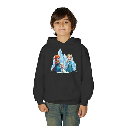 Frozen Princesses Youth Hoodie - Cozy, Fun Sweatshirt for Kids, Perfect Gift for Birthdays, Christmas, and Disney Fans, Warm Winter Wear - Hinnulus