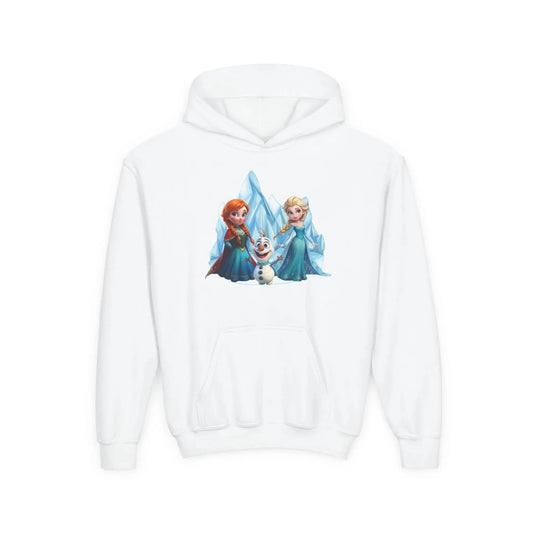Frozen Princesses Youth Hoodie - Cozy, Fun Sweatshirt for Kids, Perfect Gift for Birthdays, Christmas, and Disney Fans, Warm Winter Wear - Hinnulus