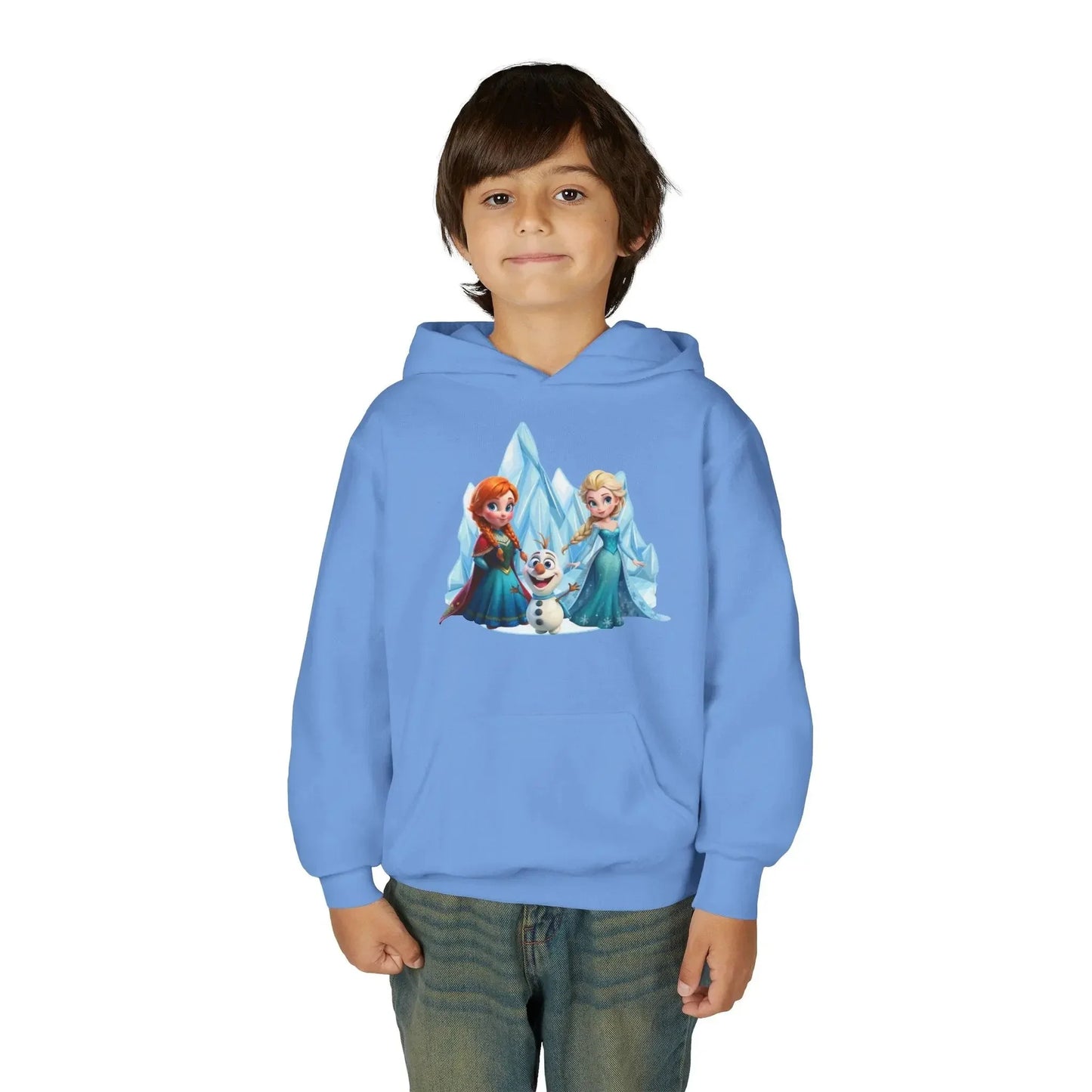 Frozen Princesses Youth Hoodie - Cozy, Fun Sweatshirt for Kids, Perfect Gift for Birthdays, Christmas, and Disney Fans, Warm Winter Wear - Hinnulus