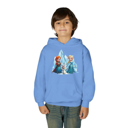 Frozen Princesses Youth Hoodie - Cozy, Fun Sweatshirt for Kids, Perfect Gift for Birthdays, Christmas, and Disney Fans, Warm Winter Wear - Hinnulus