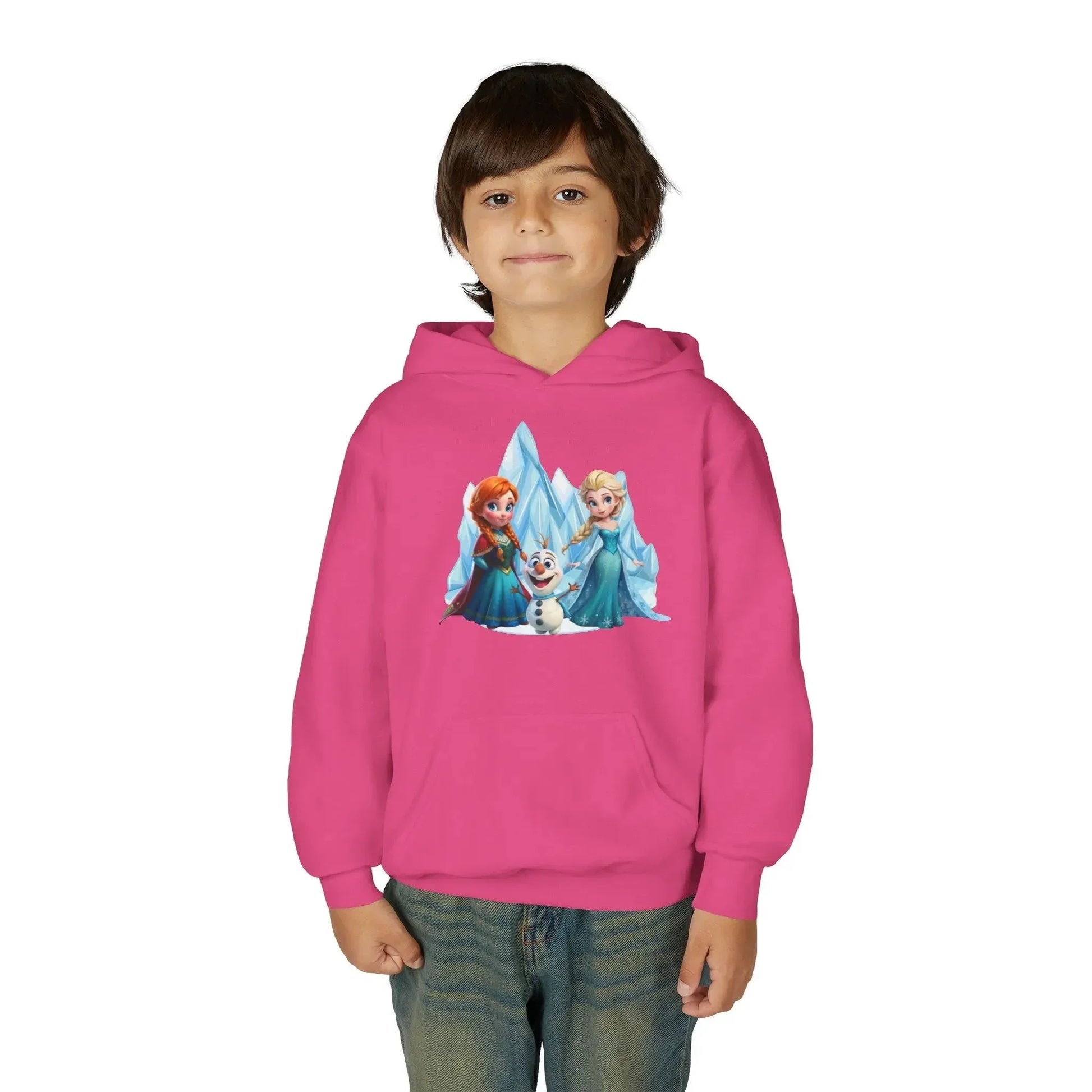 Frozen Princesses Youth Hoodie - Cozy, Fun Sweatshirt for Kids, Perfect Gift for Birthdays, Christmas, and Disney Fans, Warm Winter Wear - Hinnulus