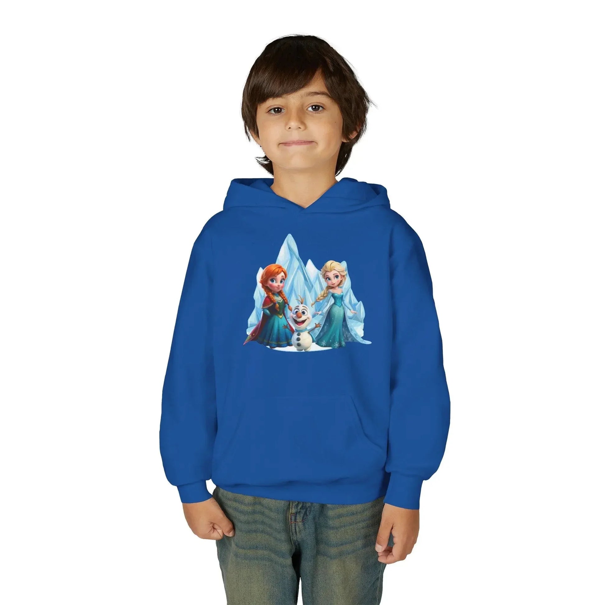 Frozen Princesses Youth Hoodie - Cozy, Fun Sweatshirt for Kids, Perfect Gift for Birthdays, Christmas, and Disney Fans, Warm Winter Wear - Hinnulus