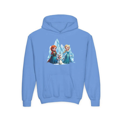 Frozen Princesses Youth Hoodie - Cozy, Fun Sweatshirt for Kids, Perfect Gift for Birthdays, Christmas, and Disney Fans, Warm Winter Wear - Hinnulus