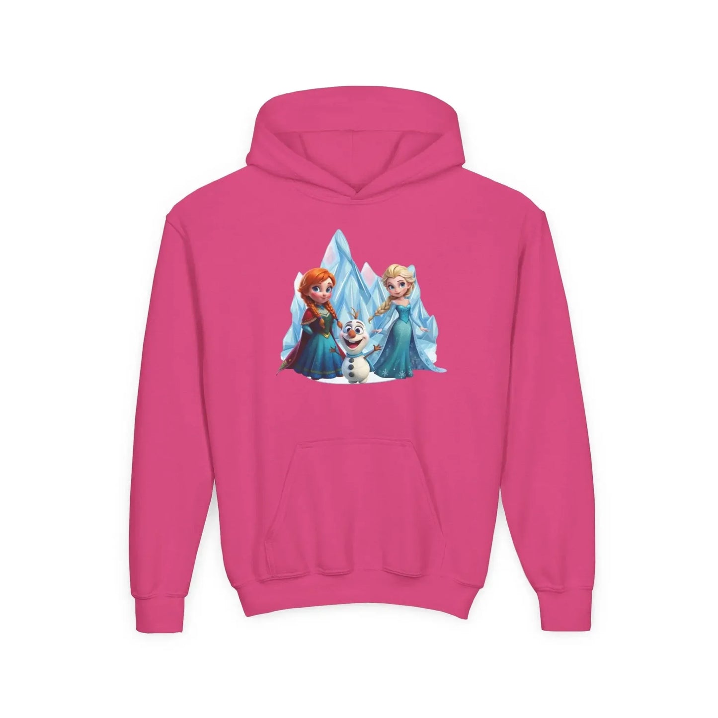 Frozen Princesses Youth Hoodie - Cozy, Fun Sweatshirt for Kids, Perfect Gift for Birthdays, Christmas, and Disney Fans, Warm Winter Wear - Hinnulus