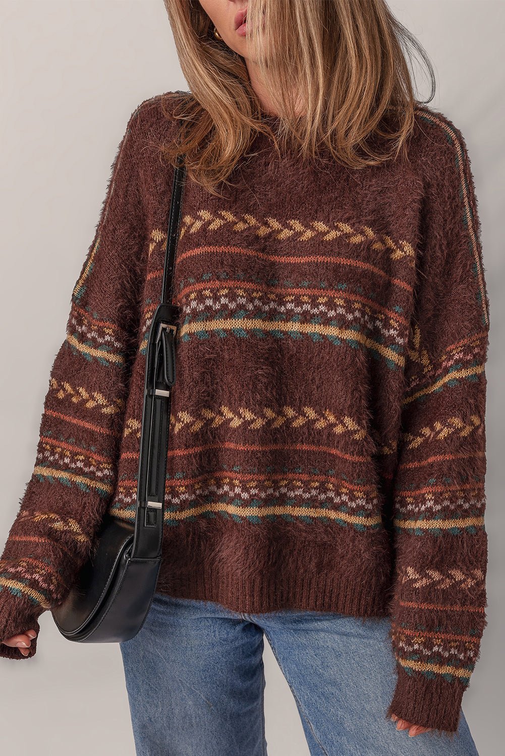Madison Knitted Drop Shoulder Sweater - Hinnulus
