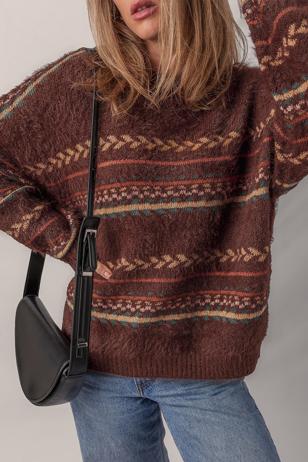 Madison Knitted Drop Shoulder Sweater - Hinnulus