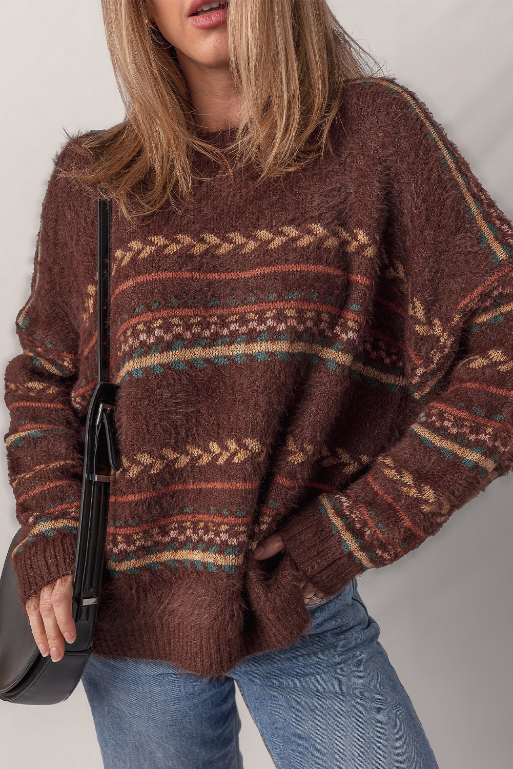 Madison Knitted Drop Shoulder Sweater - Hinnulus