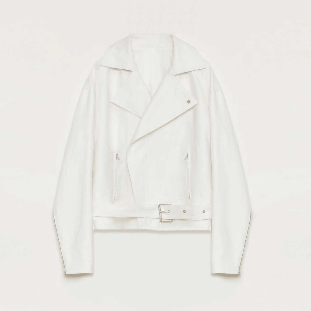 "Modern Past" practical personality linen draped trapezoidal jacket - Hinnulus