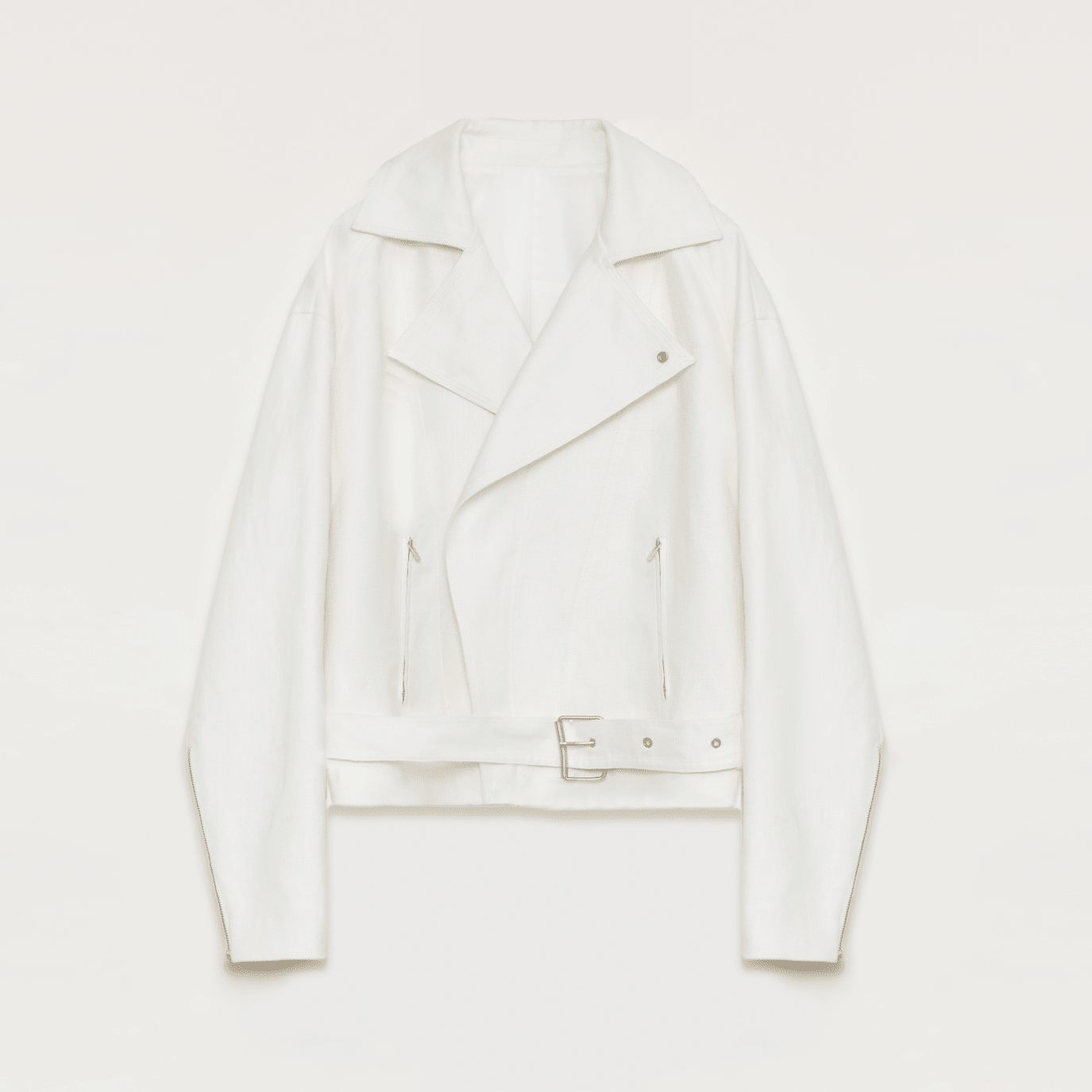 "Modern Past" practical personality linen draped trapezoidal jacket - Hinnulus