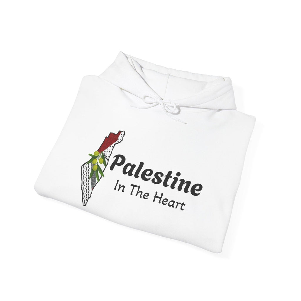 Palestine In The Heart Hoodie – Solidarity Flag Graphic Hooded Sweatshirt - Hinnulus