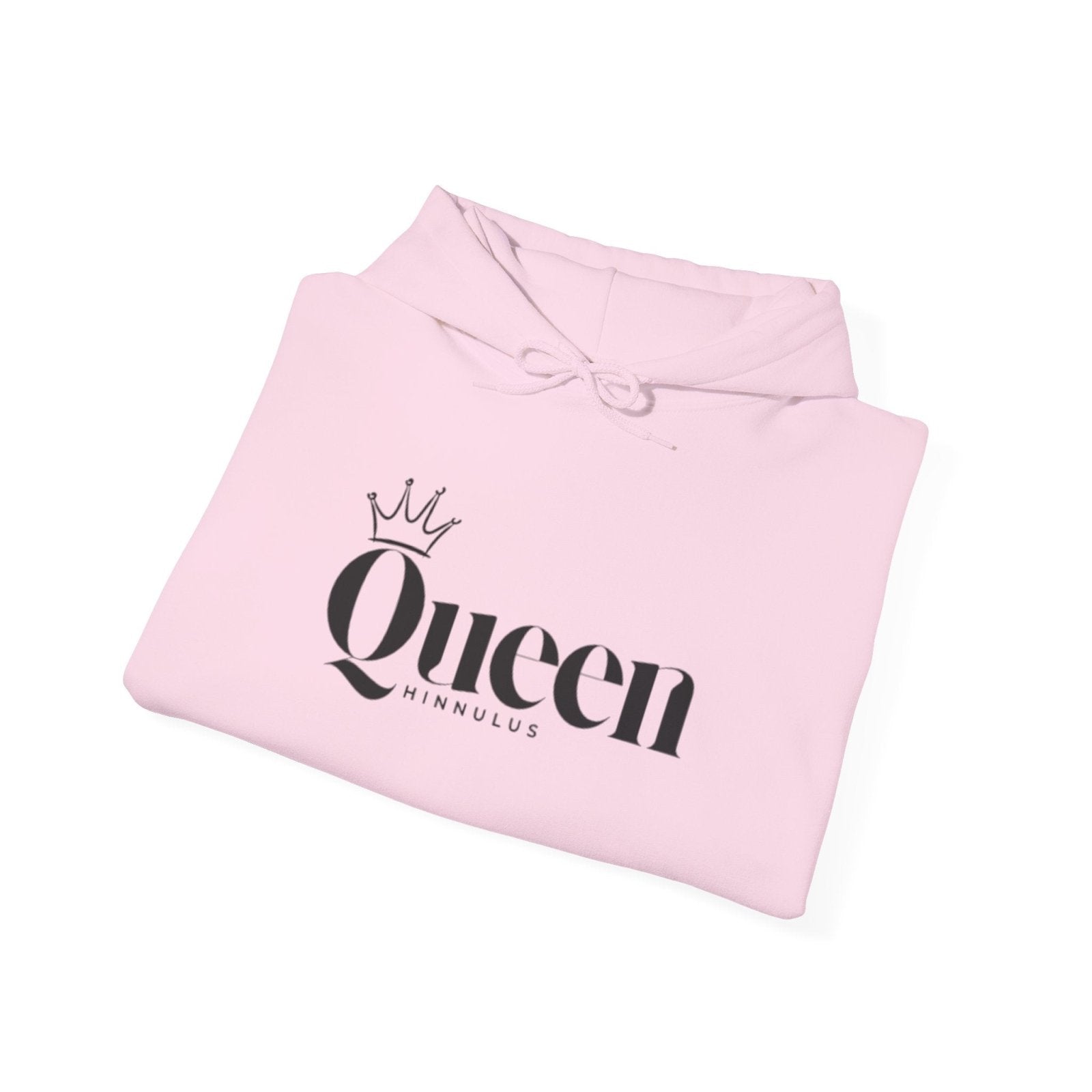 Queen Gothic Script Hoodie — Black Crowned Queen Sweatshirt - Hinnulus