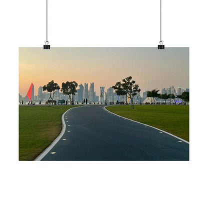 Serene Landscape Wall Art Print, Horizontal Poster for Home Decor, Nature Artwork, Scenic Wall Decor, Relaxing Atmosphere, Gift Idea - Hinnulus