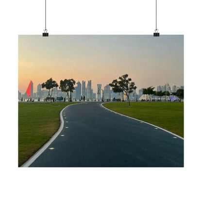 Serene Landscape Wall Art Print, Horizontal Poster for Home Decor, Nature Artwork, Scenic Wall Decor, Relaxing Atmosphere, Gift Idea - Hinnulus