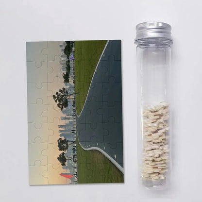 Sunset Skyline Puzzle – Doha Qatar Tower - Hinnulus